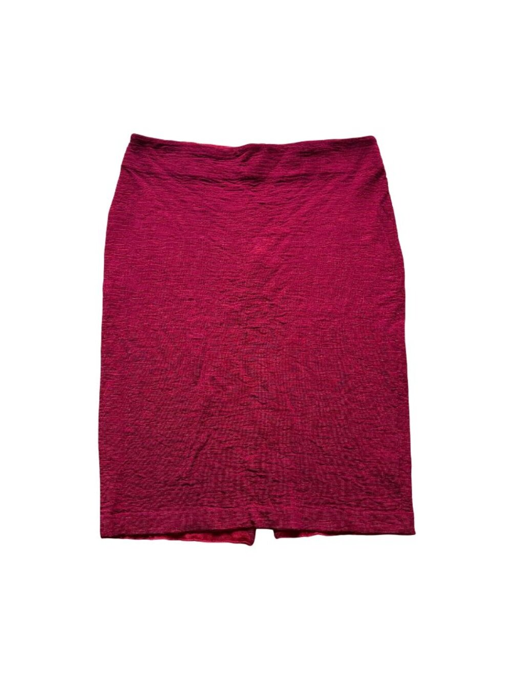 St. John Santana Knit Quiet Luxury Size L US 12 Red Pencil Skirt Old Money